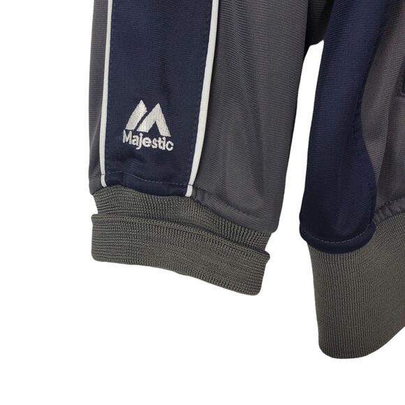 SEATTLE SEAHAWKS Jacket Mens Medium TALL Gray Full Zip Embroidered Spell Out - Picture 6 of 8